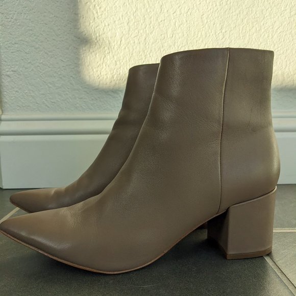 Marc Fisher Light Beige Heeled Bootie - Picture 2 of 9
